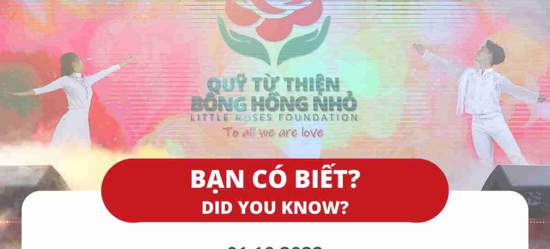 DID YOU KNOW: LITTLE ROSES FOUNDATION'S FIRST FUNDRAISING PROGRAM